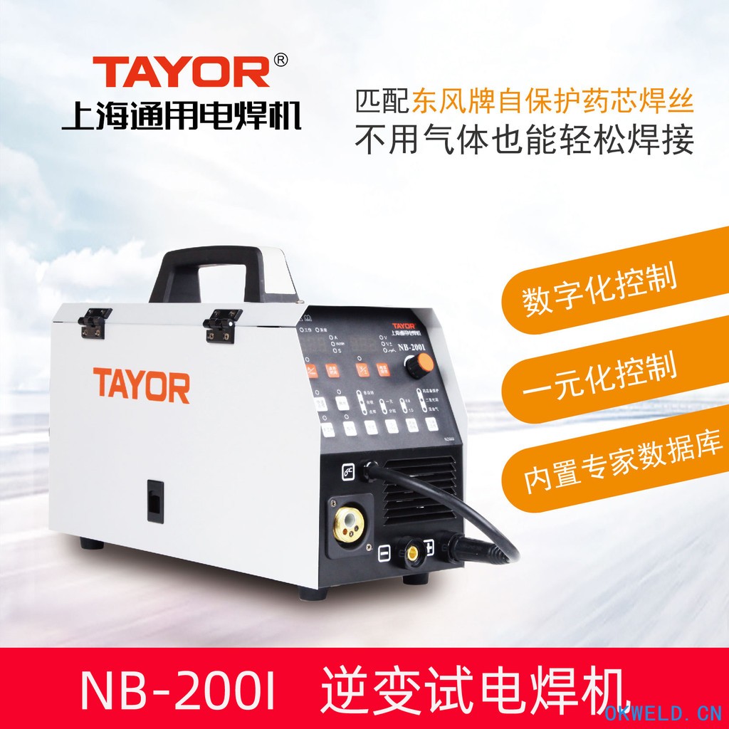 TAYOR/上海通用 电焊机NB200I家用小型不用气二保焊机200YT一体气保焊机