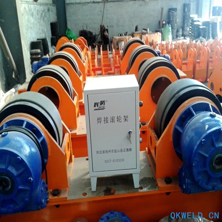 供应天津辉腾KT80可调式焊接滚轮架 80吨可调滚轮架价格优惠