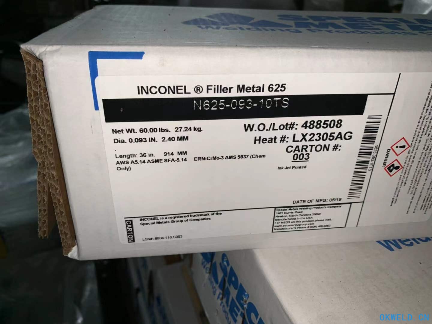 美国SMC INCONEL 625 焊丝