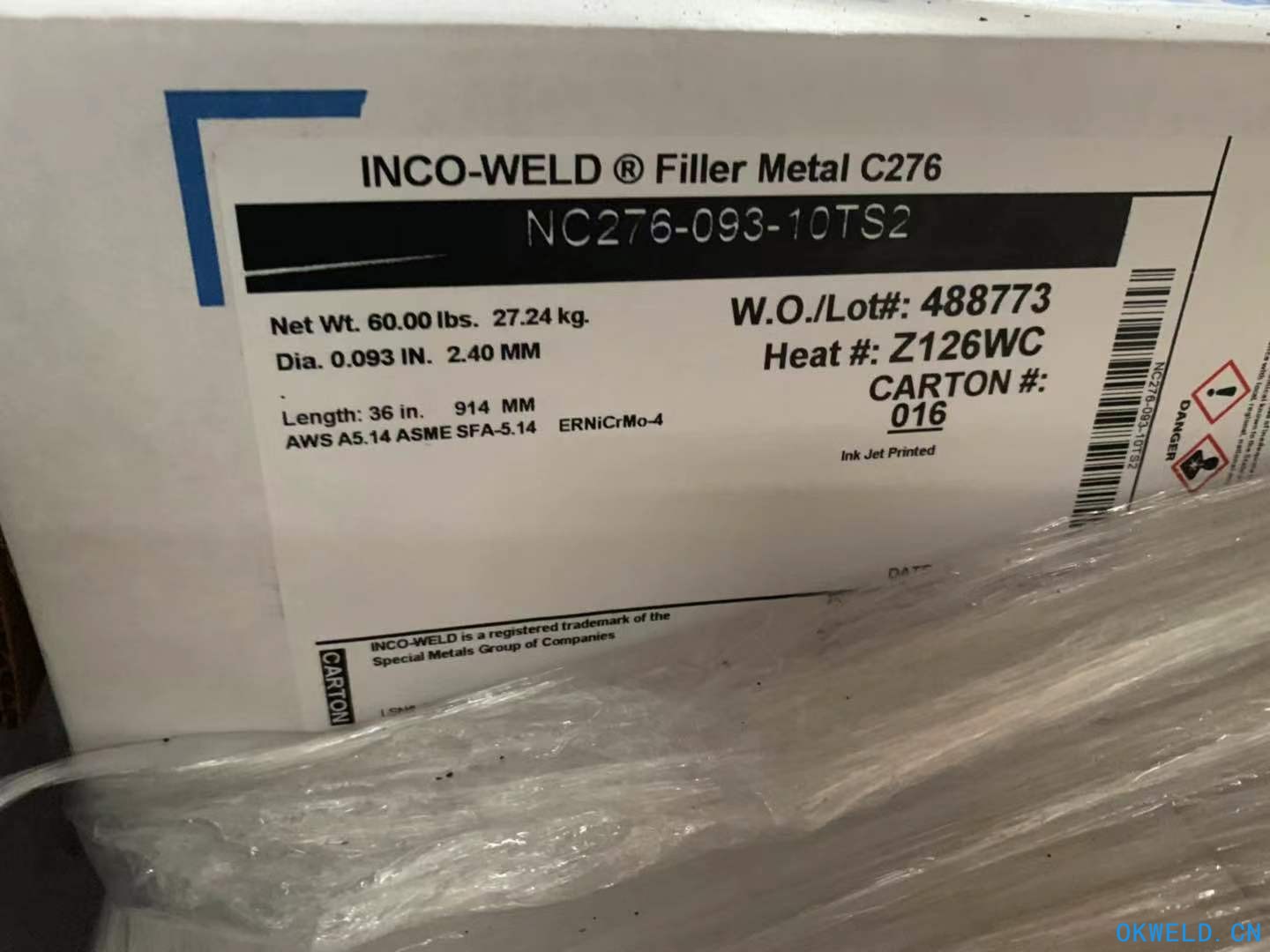 美国SMC INCO-WELD C-276 焊丝